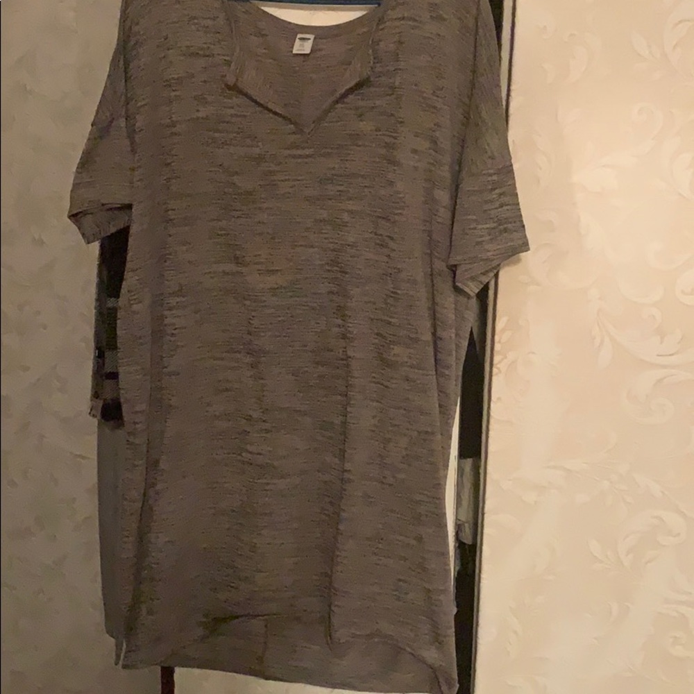 Long short sleeve top